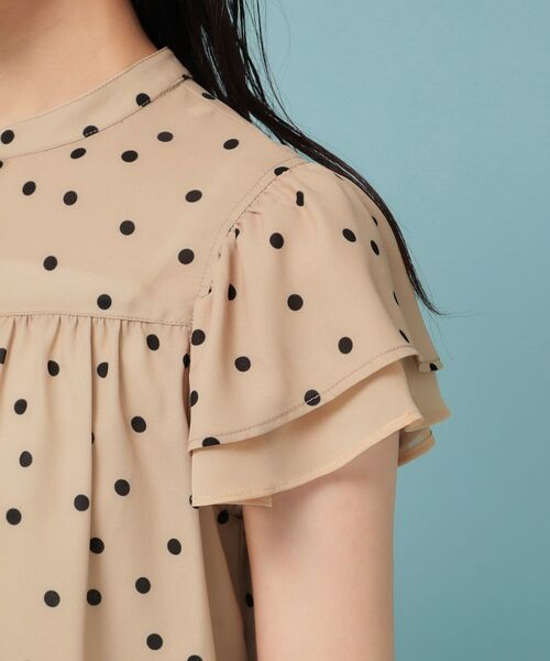 SunaUna / スーナウーナ シャツ・ブラウス | 【袖ラッフル/S~L】ドット柄ブラウス | 詳細13
