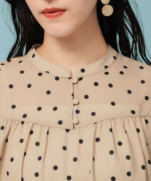 SunaUna / スーナウーナ シャツ・ブラウス | 【袖ラッフル/フェミニン】大人可愛いドット柄ブラウス | 詳細18