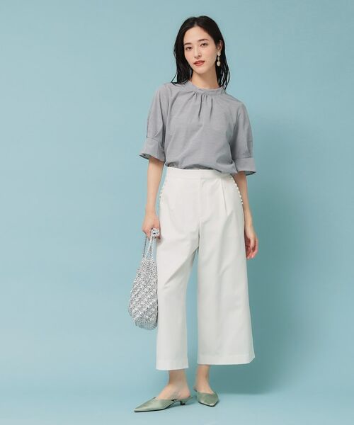 SunaUna / スーナウーナ シャツ・ブラウス | 【きれいめ／定番シルエット】スタンドネックブラウス | 詳細4