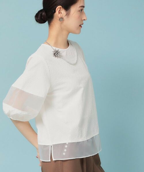 SunaUna / スーナウーナ シャツ・ブラウス | 【7分袖／秋まで着られる】Tブラウス | 詳細7