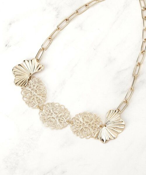SunaUna / スーナウーナ ネックレス・ペンダント・チョーカー | 【透かし柄】フラワーモチーフネックレス | 詳細1