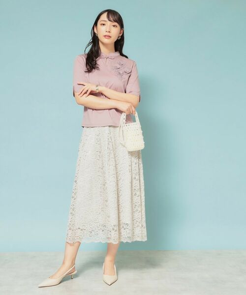 SunaUna / スーナウーナ カットソー | 【5分袖／チャイナカラー】半袖プルオーバー | 詳細3