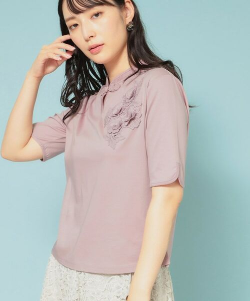 SunaUna / スーナウーナ カットソー | 【5分袖／チャイナカラー】半袖プルオーバー | 詳細8