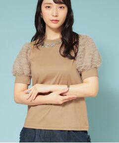 SunaUna / スーナウーナ カットソー | 【秋まで着られる／袖チュール】パフスリーブカットソー