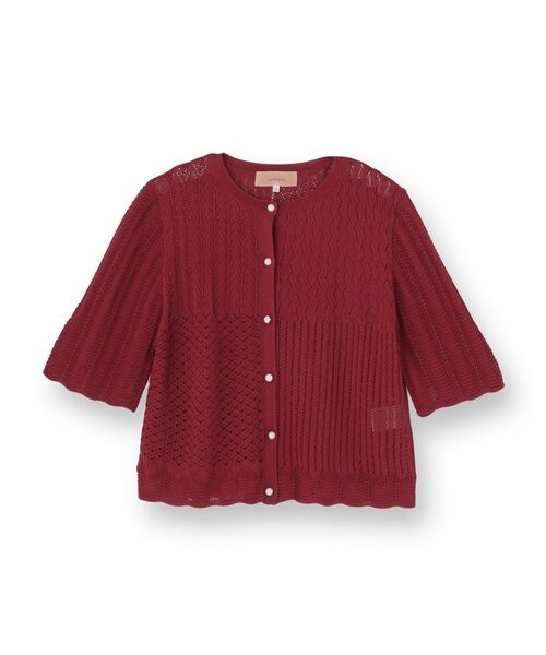 SunaUna / スーナウーナ カーディガン・ボレロ | 【新作／透かし柄／3色展開】スカラップカーディガン | 詳細1