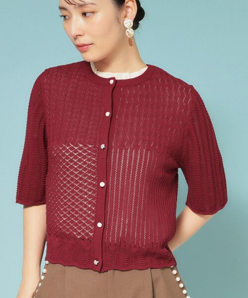 SunaUna / スーナウーナ カーディガン・ボレロ | 【新作／透かし柄／3色展開】スカラップカーディガン | 詳細13
