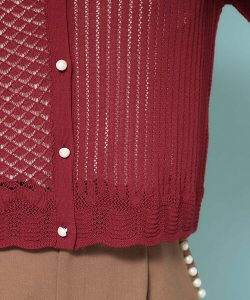 SunaUna / スーナウーナ カーディガン・ボレロ | 【新作／透かし柄／3色展開】スカラップカーディガン | 詳細18