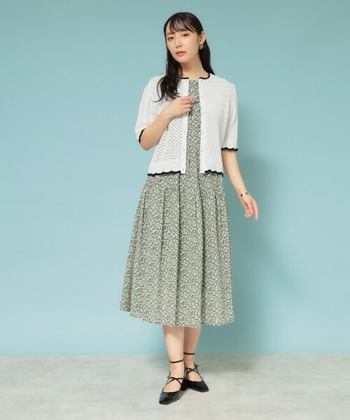 SunaUna / スーナウーナ カーディガン・ボレロ | 【新作／透かし柄／3色展開】スカラップカーディガン | 詳細2