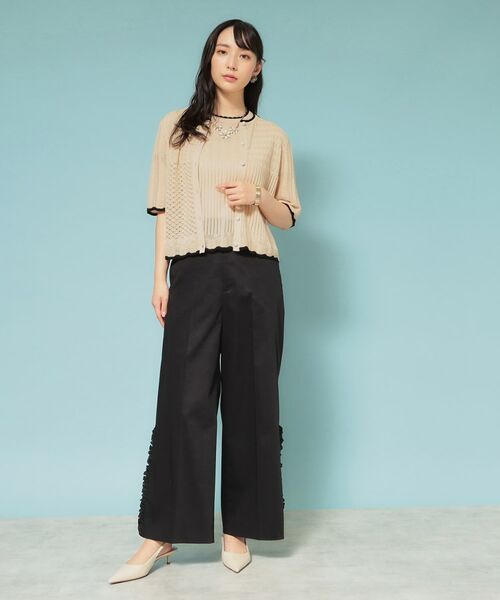 SunaUna / スーナウーナ カーディガン・ボレロ | 【新作／透かし柄／3色展開】スカラップカーディガン | 詳細3