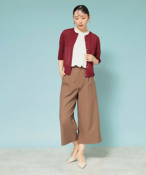 SunaUna / スーナウーナ カーディガン・ボレロ | 【新作／透かし柄／3色展開】スカラップカーディガン | 詳細4