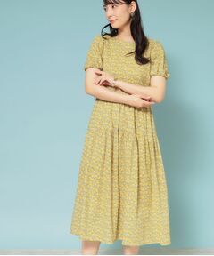 SunaUna / スーナウーナ ロング・マキシ丈ワンピース | 【Web限定カラー／リバティプリント】パフスリーブワンピース