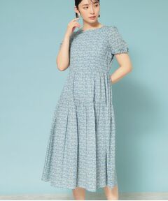 SunaUna / スーナウーナ ロング・マキシ丈ワンピース | 【Web限定カラー／リバティプリント】パフスリーブワンピース