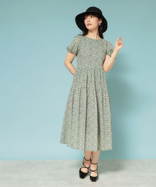 SunaUna / スーナウーナ ロング・マキシ丈ワンピース | 【Web限定カラー/リバティプリント】パフスリーブワンピース | 詳細3