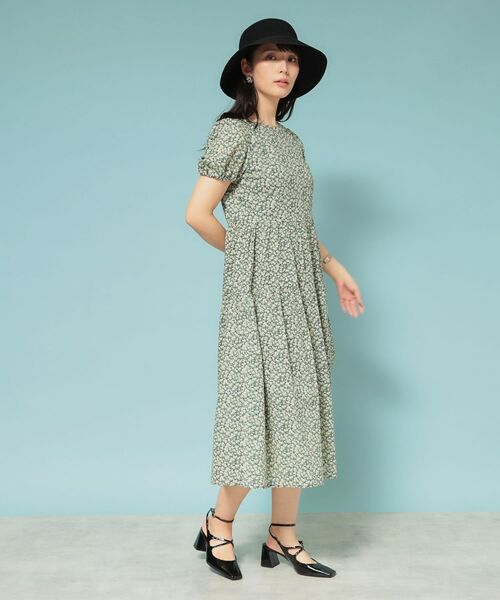 SunaUna / スーナウーナ ロング・マキシ丈ワンピース | 【Web限定カラー/リバティプリント】パフスリーブワンピース | 詳細4