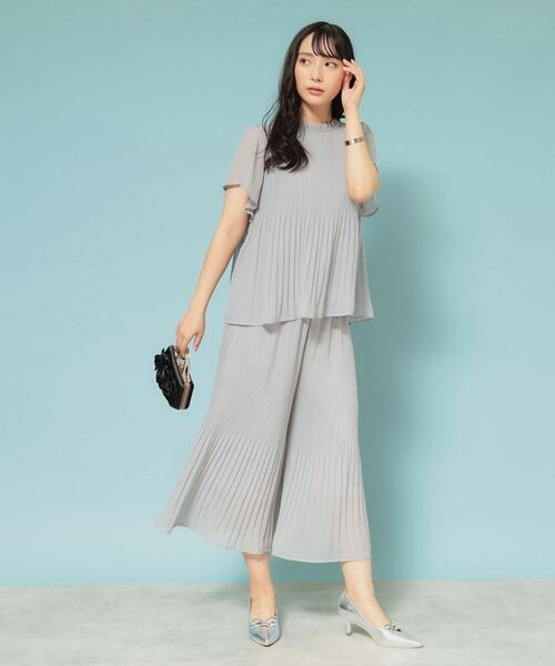 SunaUna / スーナウーナ ショート・ハーフ・半端丈パンツ | 【新色/ウエストゴム/ウォッシャブル】プリーツパンツ | 詳細3