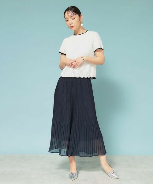 SunaUna / スーナウーナ ショート・ハーフ・半端丈パンツ | 【新色/ウエストゴム/ウォッシャブル】プリーツパンツ | 詳細4