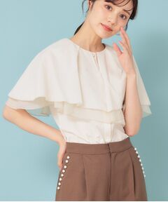 SunaUna / スーナウーナ シャツ・ブラウス | 【お顔周り華やか／秋まで着られる】ケープカラーブラウス