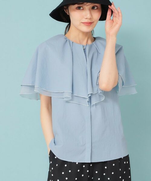 SunaUna / スーナウーナ シャツ・ブラウス | 【お顔周り華やか／秋まで着られる】ケープカラーブラウス | 詳細10