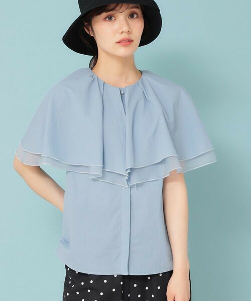 SunaUna / スーナウーナ シャツ・ブラウス | 【お顔周り華やか／秋まで着られる】ケープカラーブラウス | 詳細11