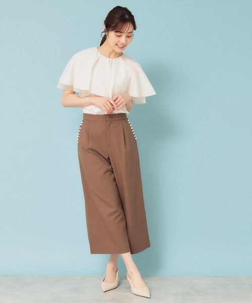 SunaUna / スーナウーナ シャツ・ブラウス | 【お顔周り華やか／秋まで着られる】ケープカラーブラウス | 詳細2