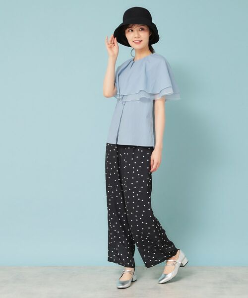 SunaUna / スーナウーナ シャツ・ブラウス | 【お顔周り華やか／秋まで着られる】ケープカラーブラウス | 詳細4