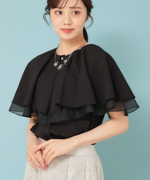 SunaUna / スーナウーナ シャツ・ブラウス | 【お顔周り華やか／秋まで着られる】ケープカラーブラウス | 詳細7