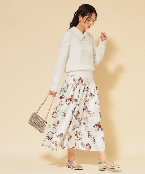 SunaUna / スーナウーナ ニット・セーター | 【COLLECTION LINE】衿付きパール調ニット | 詳細13