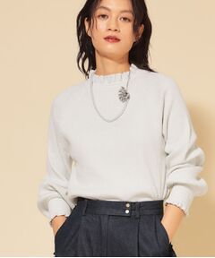 SunaUna / スーナウーナ ニット・セーター | 【COLLECTION LINE】フリルラメニット