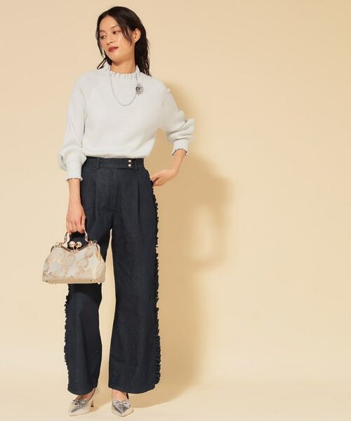 SunaUna / スーナウーナ ニット・セーター | 【COLLECTION LINE】フリルラメニット | 詳細3