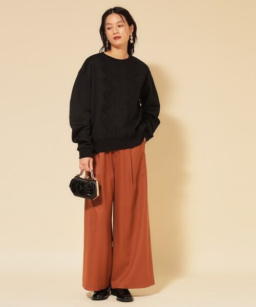 SunaUna / スーナウーナ カットソー | 【COLLECTION LINE】レース付プルオーバー | 詳細3