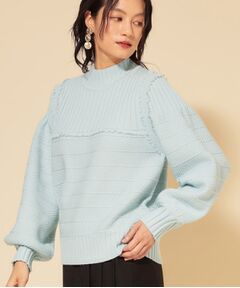 SunaUna / スーナウーナ ニット・セーター | 【COLLECTION LINE】編変化シフォンニット