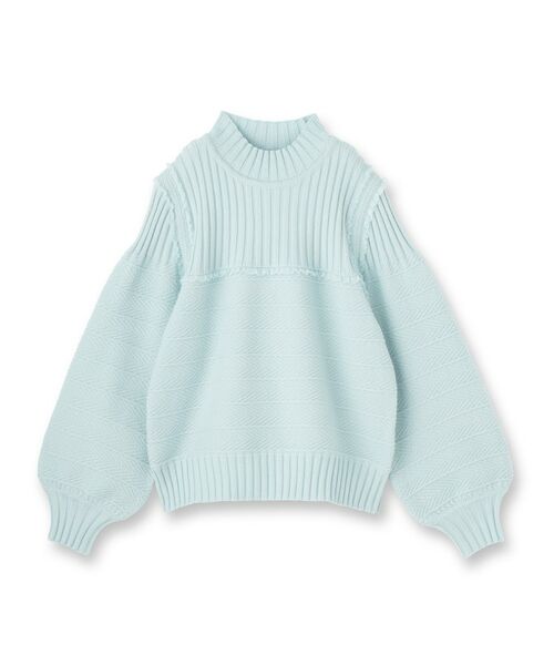 SunaUna / スーナウーナ ニット・セーター | 【COLLECTION LINE】編変化シフォンニット | 詳細1