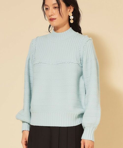 SunaUna / スーナウーナ ニット・セーター | 【COLLECTION LINE】編変化シフォンニット | 詳細14