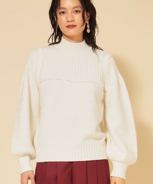 SunaUna / スーナウーナ ニット・セーター | 【COLLECTION LINE】編変化シフォンニット | 詳細2