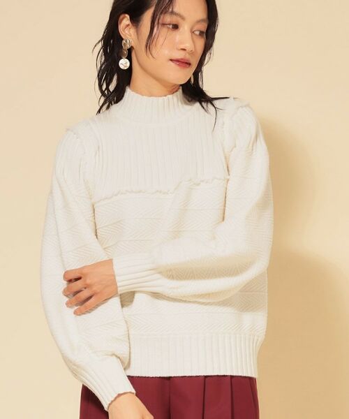 SunaUna / スーナウーナ ニット・セーター | 【COLLECTION LINE】編変化シフォンニット | 詳細3