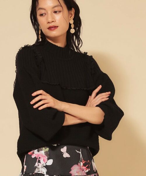 SunaUna / スーナウーナ ニット・セーター | 【COLLECTION LINE】編変化シフォンニット | 詳細6