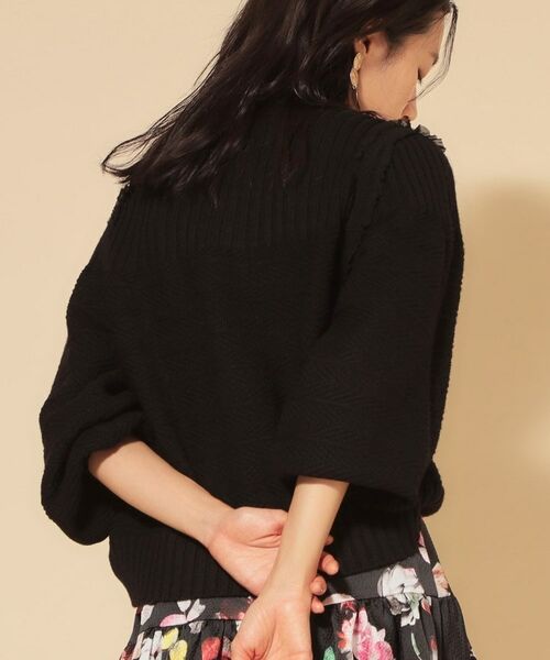 SunaUna / スーナウーナ ニット・セーター | 【COLLECTION LINE】編変化シフォンニット | 詳細7