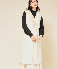 SunaUna / スーナウーナ ベスト | 【COLLECTION LINE】フリルスリーブレスジレ