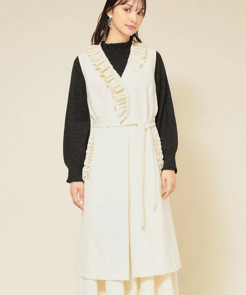 SunaUna / スーナウーナ ベスト | 【COLLECTION LINE】フリルスリーブレスジレ | 詳細10