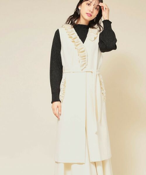 SunaUna / スーナウーナ ベスト | 【COLLECTION LINE】フリルスリーブレスジレ | 詳細5