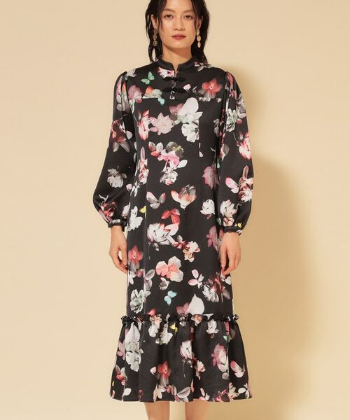 SunaUna / スーナウーナ ロング・マキシ丈ワンピース | 【COLLECTION LINE】チャイナ花柄ワンピース | 詳細10
