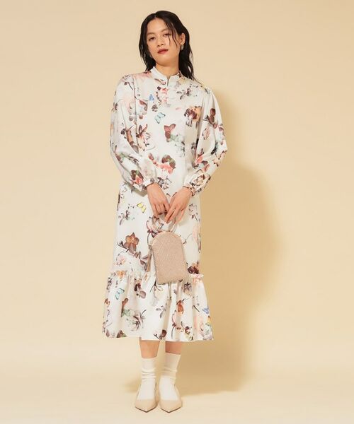 SunaUna / スーナウーナ ロング・マキシ丈ワンピース | 【COLLECTION LINE】チャイナ花柄ワンピース | 詳細3