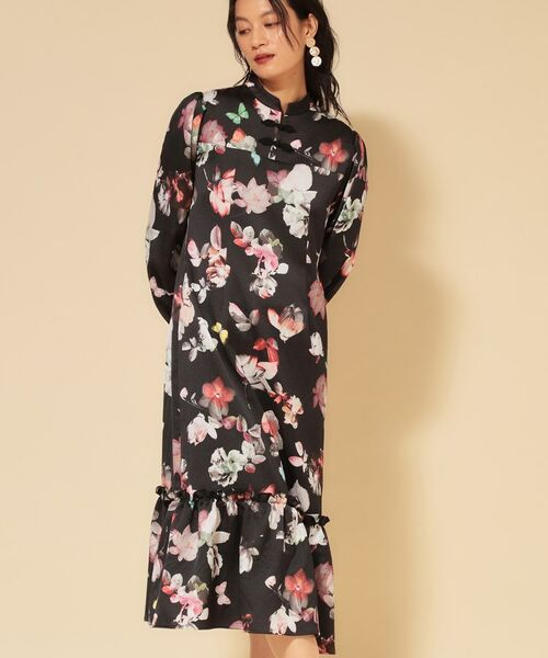SunaUna / スーナウーナ ロング・マキシ丈ワンピース | 【COLLECTION LINE】チャイナ花柄ワンピース | 詳細7