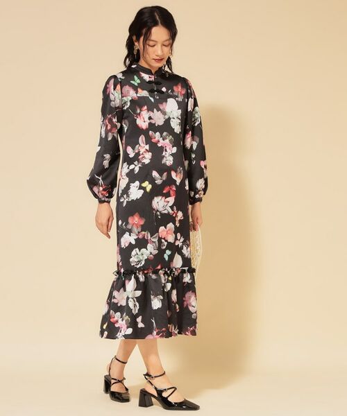 SunaUna / スーナウーナ ロング・マキシ丈ワンピース | 【COLLECTION LINE】チャイナ花柄ワンピース | 詳細8