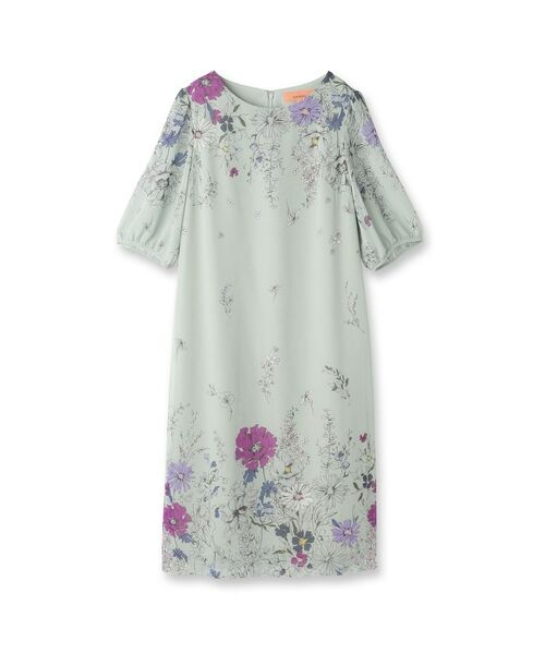 SunaUna / スーナウーナ ミニ丈・ひざ丈ワンピース | 【コスモス／SS～Lサイズ展開】フラワーパネル柄ワンピース | 詳細1