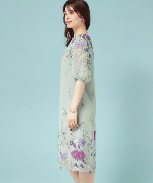 SunaUna / スーナウーナ ミニ丈・ひざ丈ワンピース | 【コスモス／SS～Lサイズ展開】フラワーパネル柄ワンピース | 詳細15