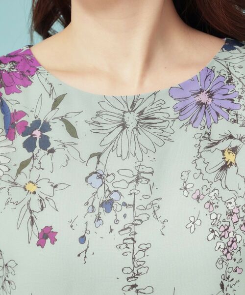 SunaUna / スーナウーナ ミニ丈・ひざ丈ワンピース | 【コスモス／SS～Lサイズ展開】フラワーパネル柄ワンピース | 詳細17