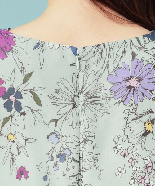 SunaUna / スーナウーナ ミニ丈・ひざ丈ワンピース | 【コスモス／SS～Lサイズ展開】フラワーパネル柄ワンピース | 詳細18