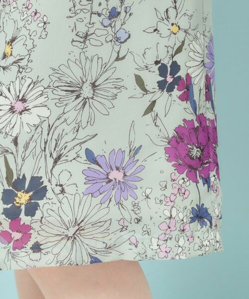 SunaUna / スーナウーナ ミニ丈・ひざ丈ワンピース | 【コスモス／SS～Lサイズ展開】フラワーパネル柄ワンピース | 詳細20