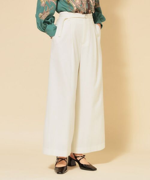 SunaUna / スーナウーナ パンツ | 【COLLECTION LINE】ベルト付ガウチョパンツ | 詳細11